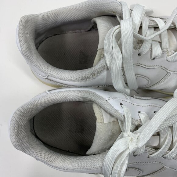 Nike Airforce 1 Lace Up Low Top Platform Sneakers White Leather Women's size 8.5 - Picture 9 of 9